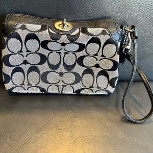 Coach monogramed wristlet
